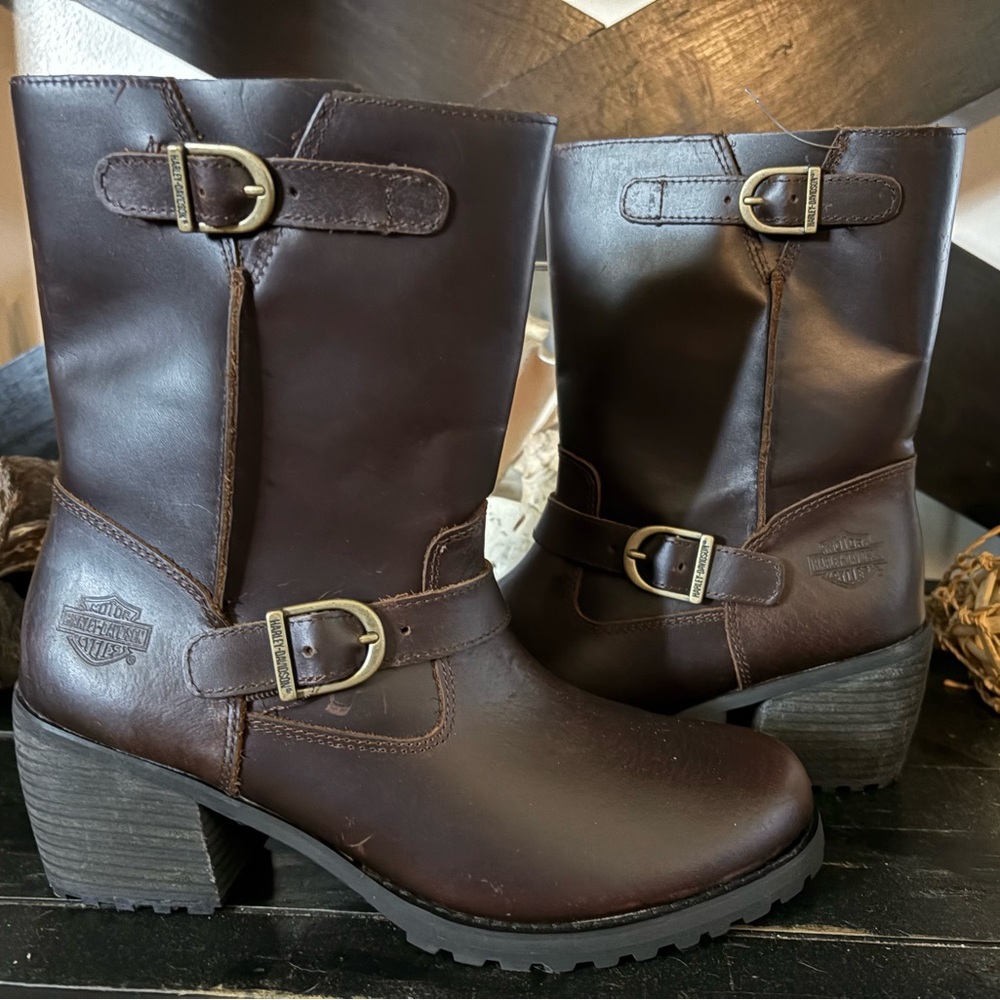 Harley-Davidson Women's Dark Brown Moto Boots